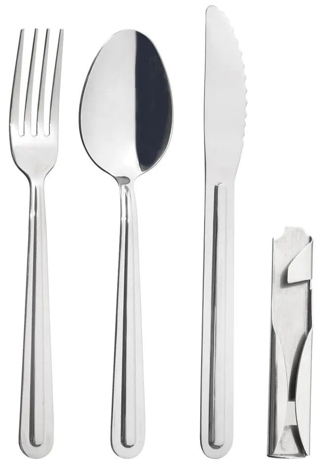 Tacâmuri argintii din oțel inoxidabil 4 buc. KEMP – Orion