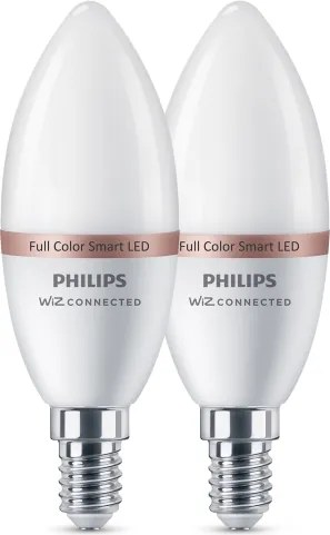Set 2x Bec LED RGB reglabil Philips SMART C37 E14/4,9W/230V 2200-6500K