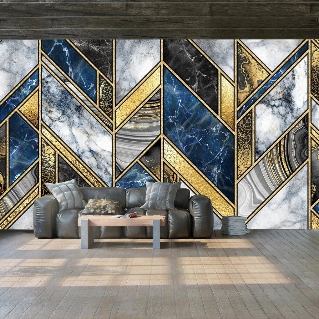 Fototapet - Marmură cu aur (147x102 cm)