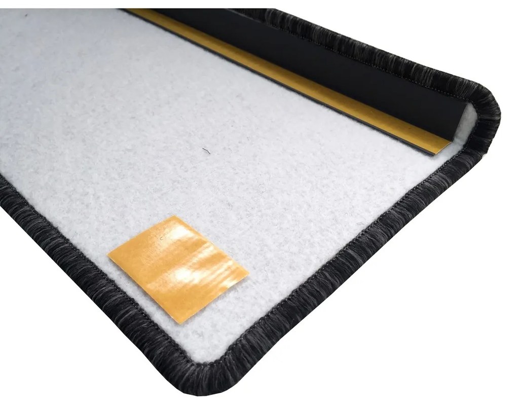 Treaptă pentru scări Apollo soft, dreptunghiulară,antracit, 24 x 80 cm, set de 5 bucăți