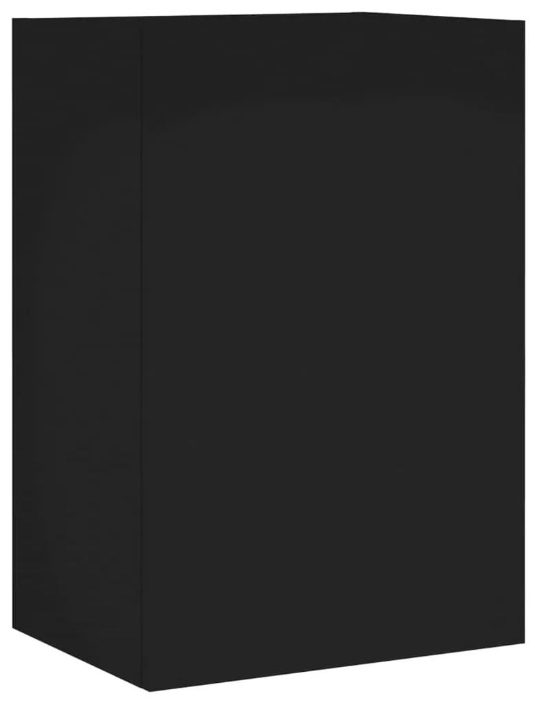 836912 vidaXL Comodă TV de perete, negru, 40,5x30x60 cm, lemn prelucrat