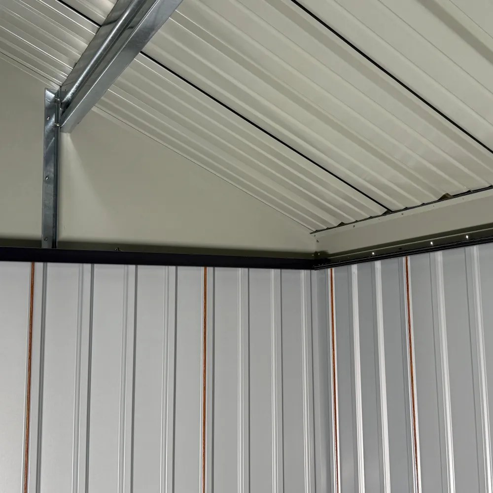 Şopron de grădină din tablă metalică, maro/antracit, 3,6x3,1x2,5 m, GABKO
