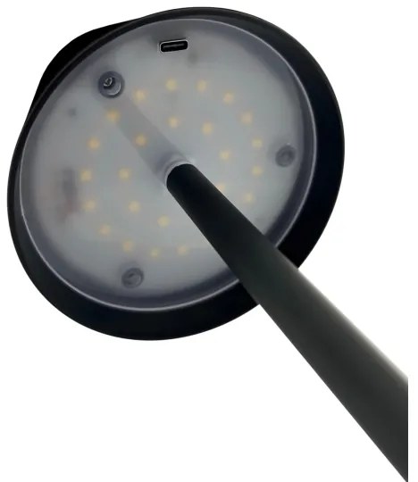 Lampă LED tactilă dimabilă de masă LED/5W/5V USB 1200 mAh negru