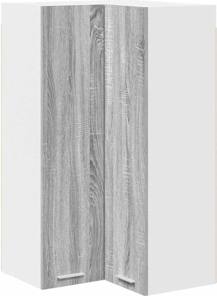 vidaXL Dulap suspendat cu ușă Gri Sonoma și Alb 57 x 57 x 100 cm