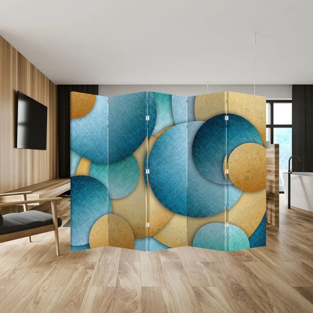 Paravan - Abstracție cercuri (210x170 cm)