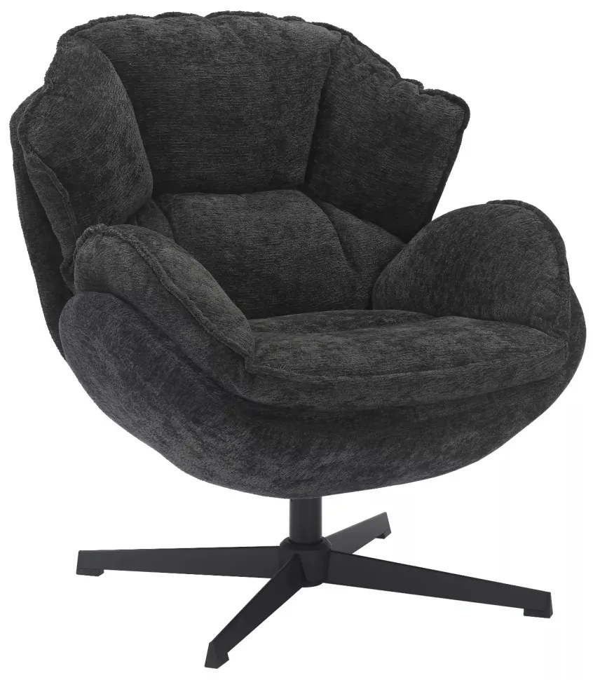 Fotoliu Betty negru/negru Tap.242
