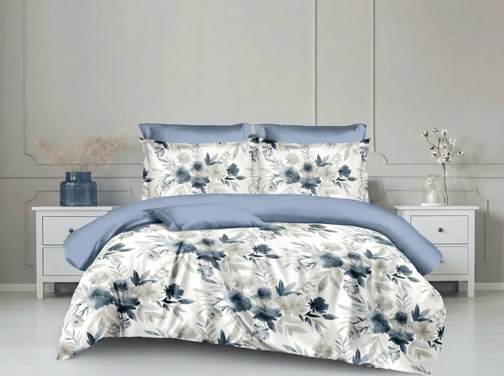 Lenjerie de pat reversibila DUO SENSE AURELIA cu model + husa de perna 40x50 cm GRATUIT Dimensiune lenjerie de pat: 70 x 90 cm | 140 x 200 cm