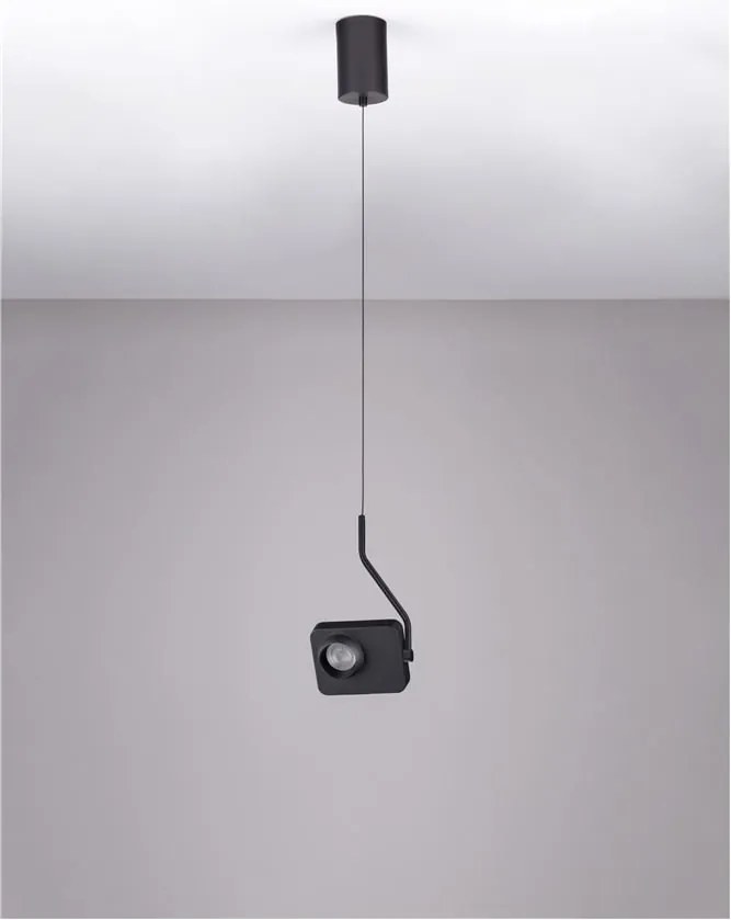 Pendul LED cu spot directionabil stil minimalist KEDROS negru