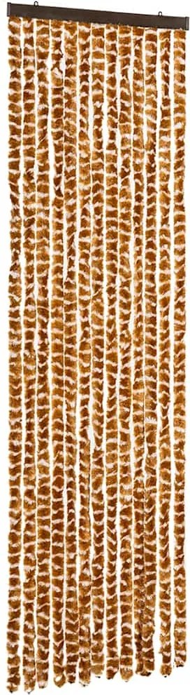 vidaXL Perdea pentru insecte, ocru și alb, 56 x 185 cm, chenille