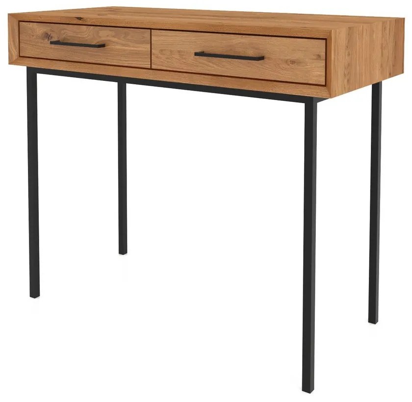 Masă de toaletă din lemn de stejar 97x45 cm Abies – The Beds