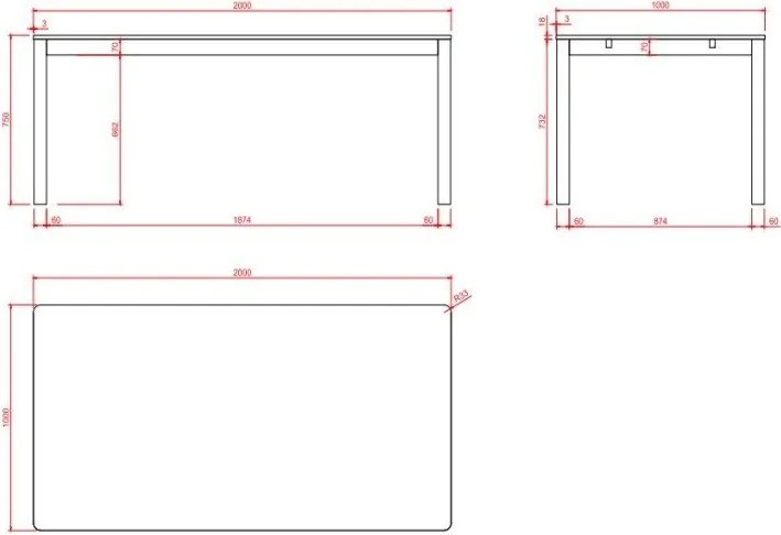 Masă de dining în culoare naturală extensibilă cu aspect de lemn de stejar 100x200 cm Atlantic – Actona