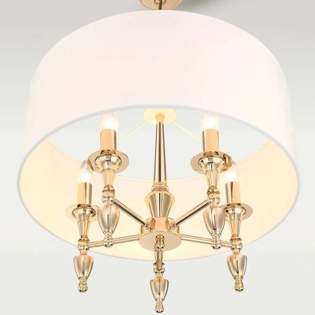Candelabru design elegant AUSTIN auriu/alb