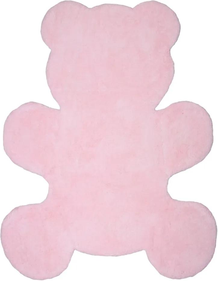 Covor pentru copii Nattiot Little Teddy, 80 x 100 cm, roz
