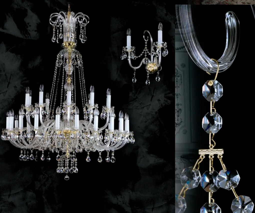 Candelabru 18 brate Cristal Bohemia Exclusive RACHEL XVIII