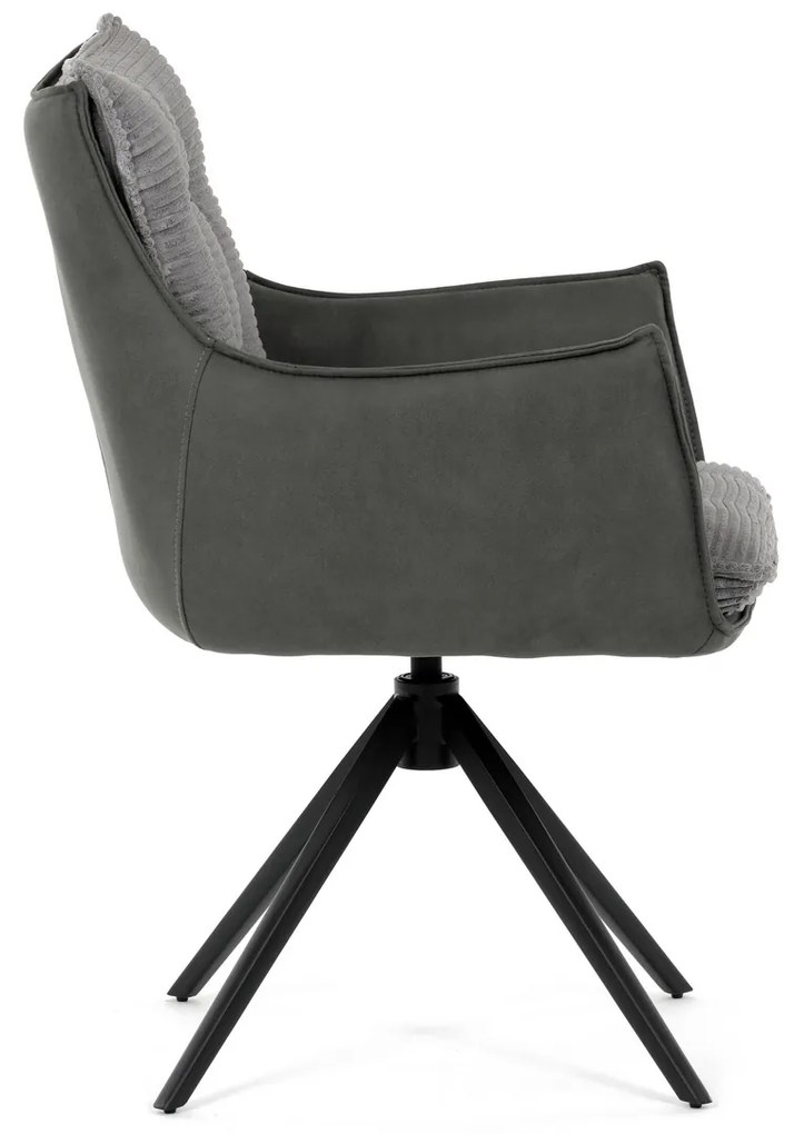 Set de scaune de sufragerie cu mecanism deîntoarcere DCH-D1345 GREY2, 2 buc.