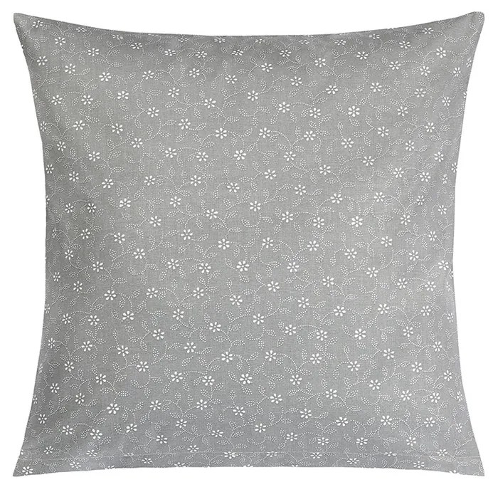 Bellatex Pernă Adéla Floare înflorită gri, albă,40 x 40 cm