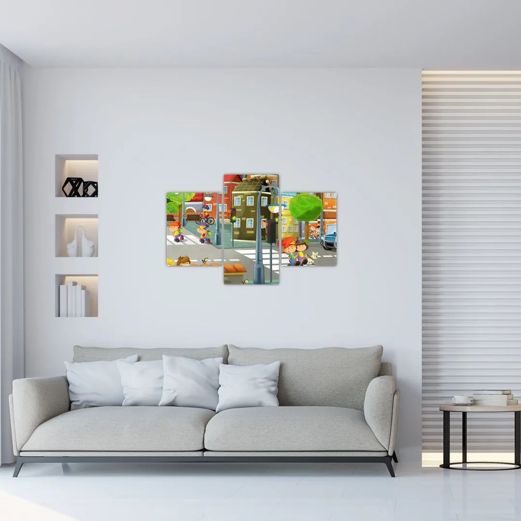 Tablou - Orășelul copiilor (90x60 cm)