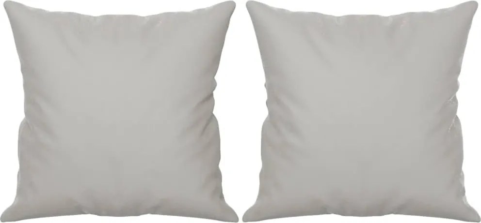 vidaXL Perne decorative, 2 buc., gri deschis, 40x40 cm, microfibră