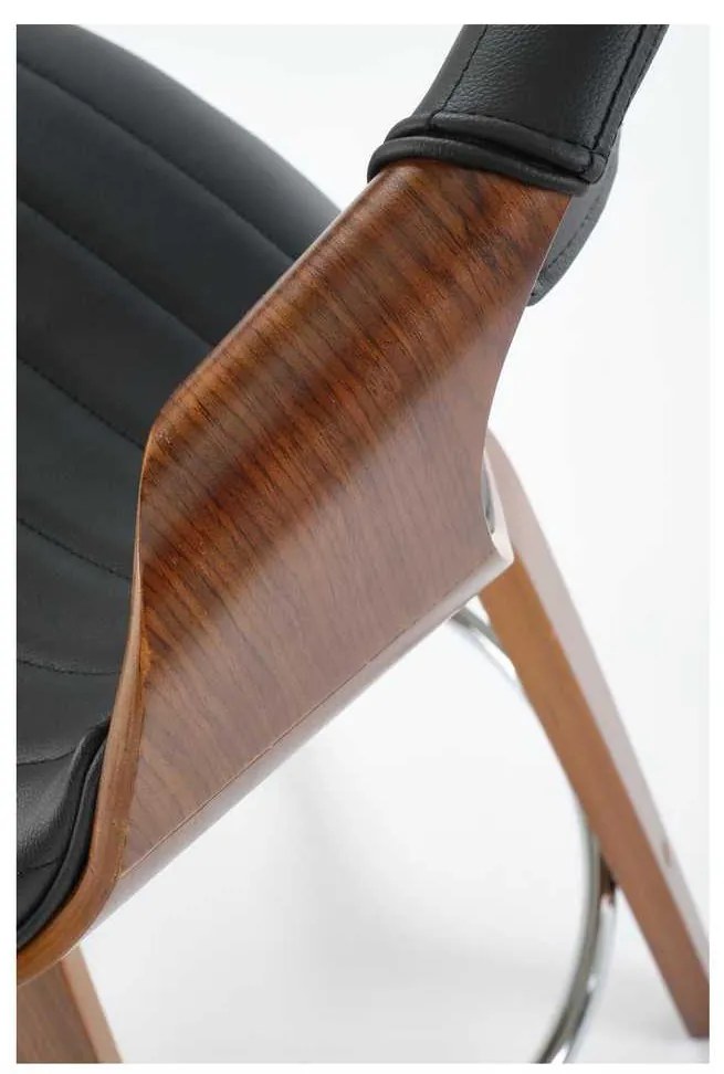 Scaun de bar Scarlet, negru / nuc