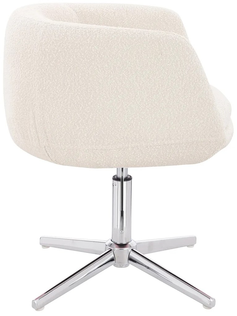 HR333CROSS Scaun Boucle Crem cu Bază Cromata