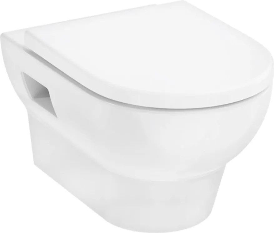 Set vas WC suspendat Hansgrohe GladeLake S AquaChannel Flush cu capac inchidere normala