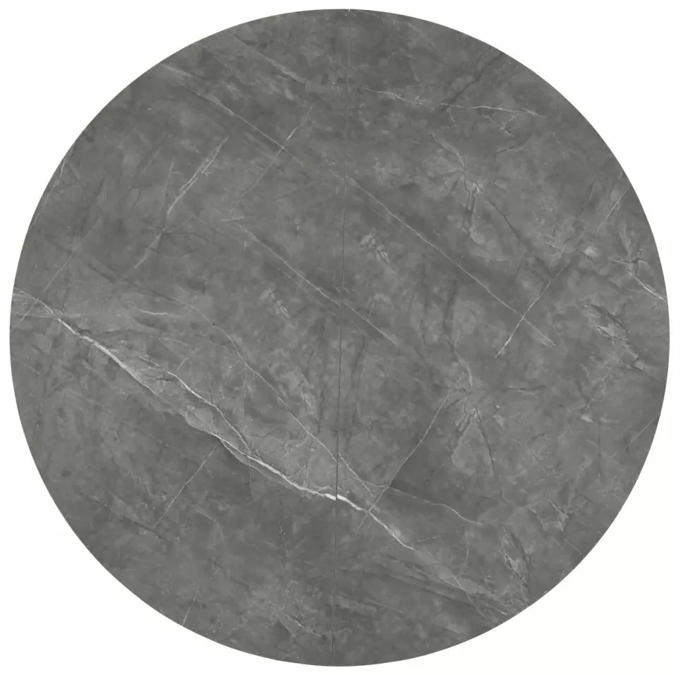 Masa Angel II marmura gri/negru L120-160xl120 cm