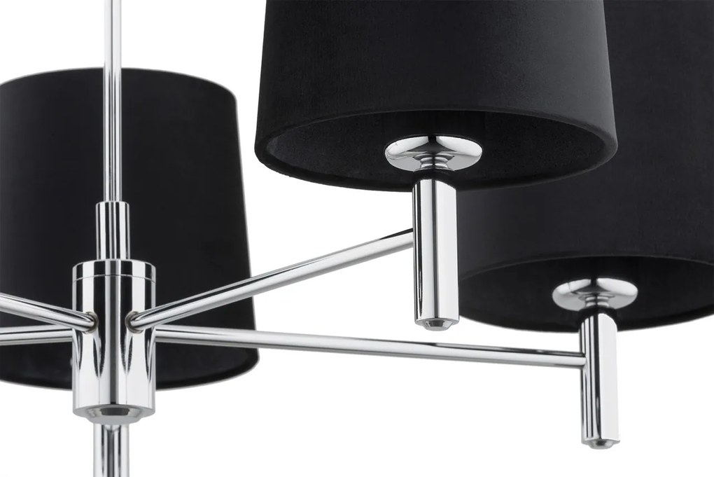 Candelabru modern design elegant BOLZANO 5L negru