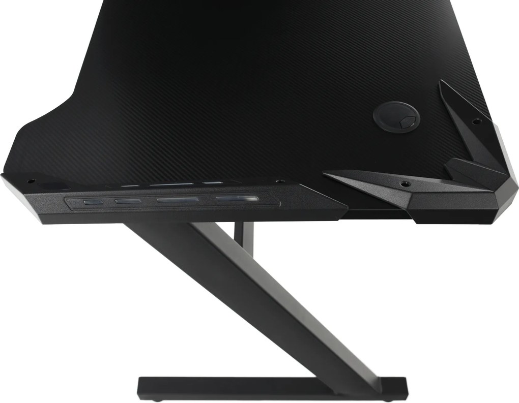Birou PC/birou gaming, negru, JADIS