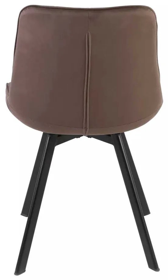 Scaun de bucătărie Albons Velvet, maro