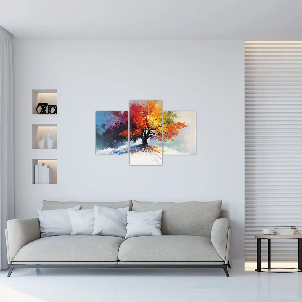Tablou - Copac multicolor (90x60 cm)