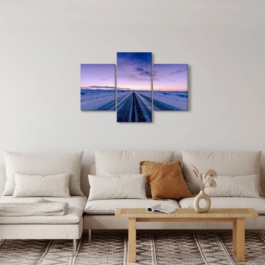 Tablou - autostrada iarna (90x60 cm)