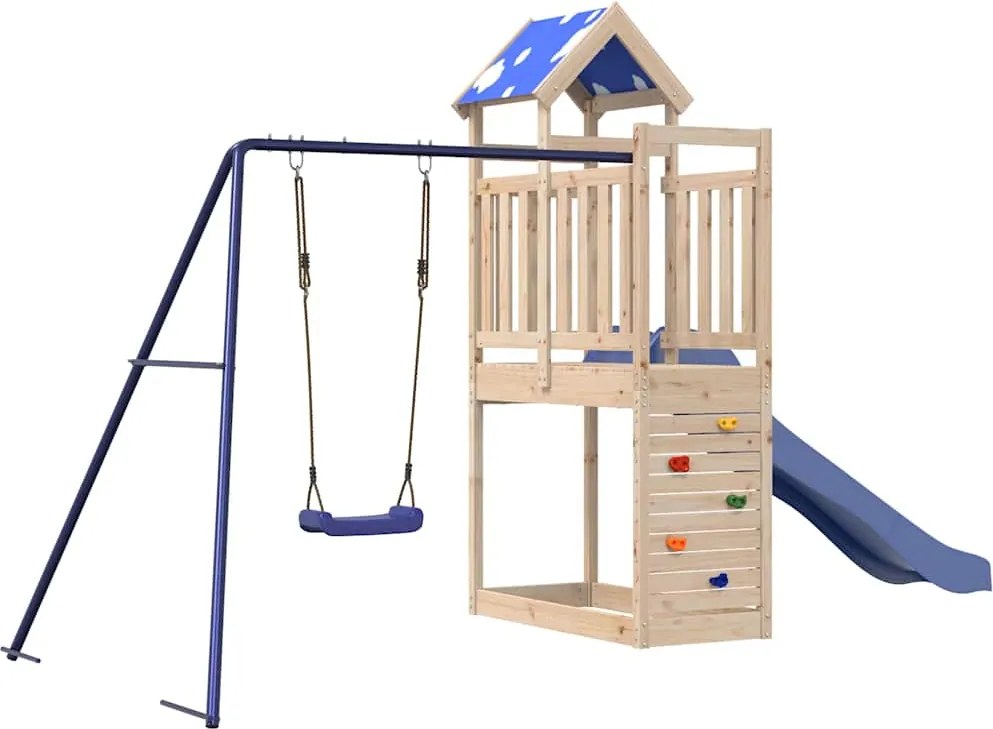 vidaXL Set de joacă pentru exterior, lemn masiv de pin