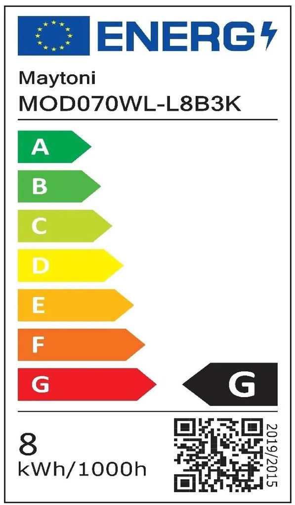 Aplica de perete LED design tehnic Fad negru MYMOD070WL-L8B3K