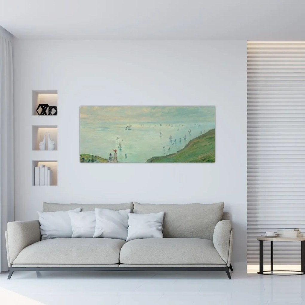 Tablou - Henri Fantin-Latour, Cliffs at Pourville, reproducere (120x50 cm)