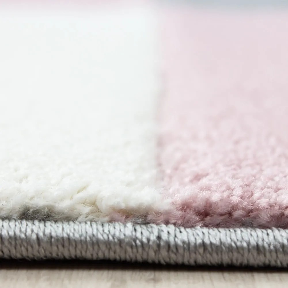 Covor tip traversă roz/gri 80x300 cm Hawaii – Ayyildiz Carpets