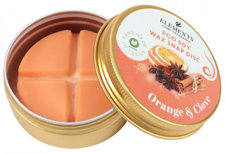 Wax Melt - Disc din ceara de soia cu mix de uleiuri esentiale pentru aromaterapie, Christmas Home - Portocale si cuisoare