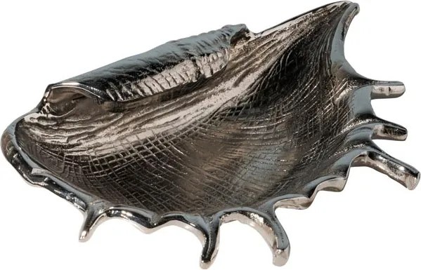 Tava decorativa argintie Shell