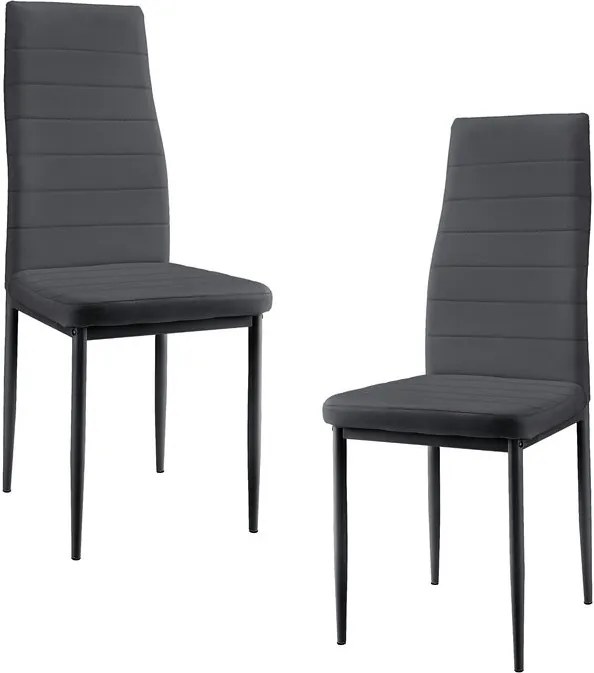 Set de 2 scaune Julian, metal, gri, 97 x 43 x 48 cm