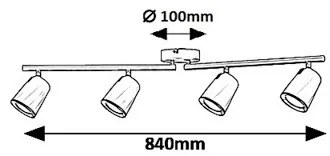 Rabalux 5048 - Spot LED SOLANGE 4xLED/6W/230V