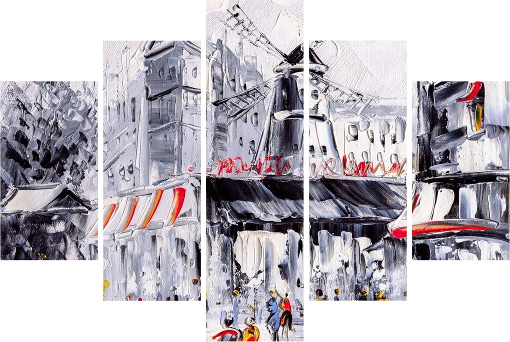 Tablou - Strada din Paris, pictură în ulei (150x105 cm)