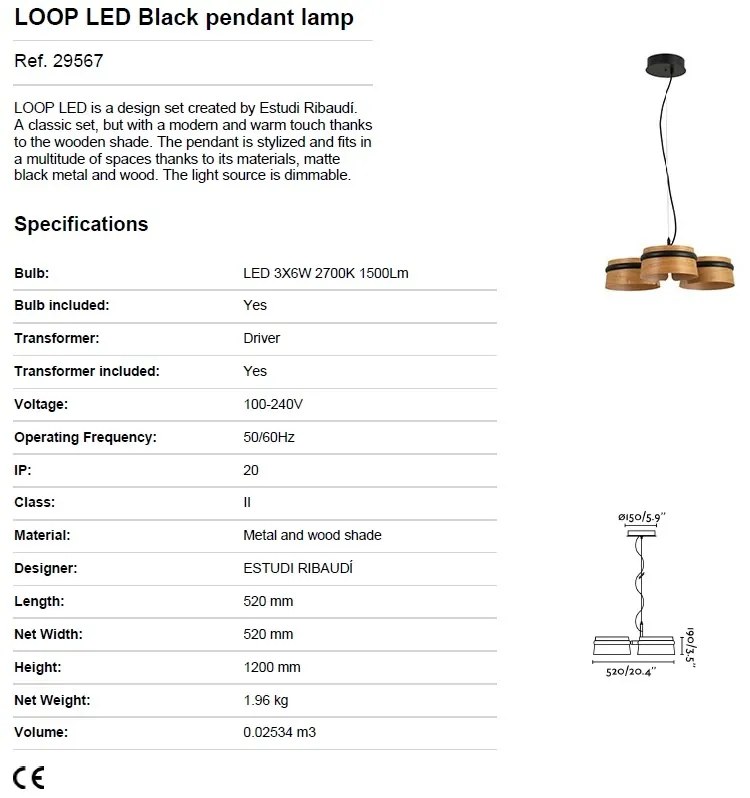 Lustra LED dimabila design deosebit LOOP 29567