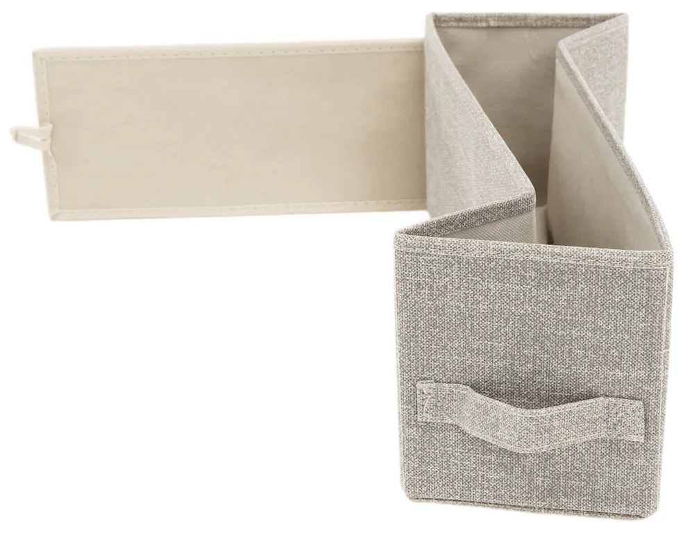 Comodă cu sertare din material textil OFELIA, albă