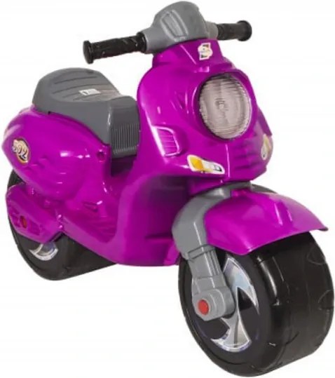 Motocicleta cu functie de trotineta fara pedale pentru copii NOVOKIDS™ Vespa Scooter Mini , Maxim 30 Kg, Cu roti late, Stabilitate mare, ROZ