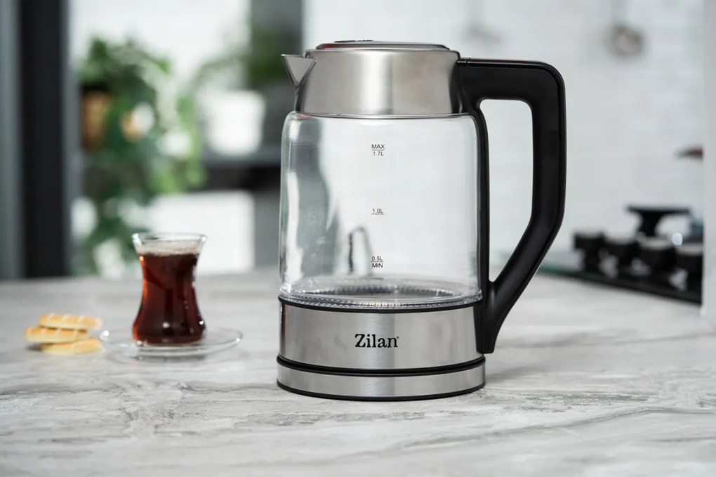 Fierbator de apa Zilan ZLN8955, transparent, putere 2200 W, capacitate 1.7 litri