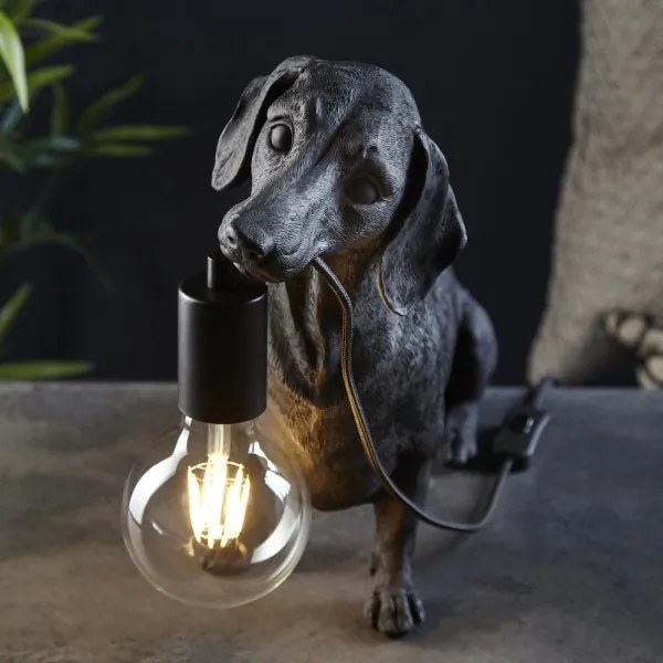 Lampă de masă Endon 101188 DACHSHUND 1xE27/10W/230V negru