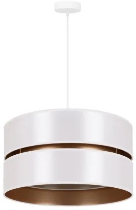 Lustră pe cablu Duolla DUO 1xE27/15W/230V d. 40 cm alb/auriu