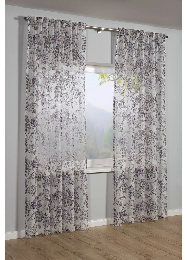 Draperie mov-gri 135x245 cm Birds and Roses – Sehlbach
