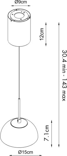 MAXLIGHT P0666 - Pendul LED pe cablu CUCCINA LED/57W/230V Ø 15 cm bej