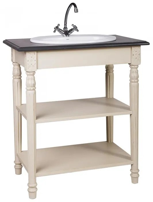 Dulap pentru lavoar, bej, din lemn masiv de pin, Country Chic