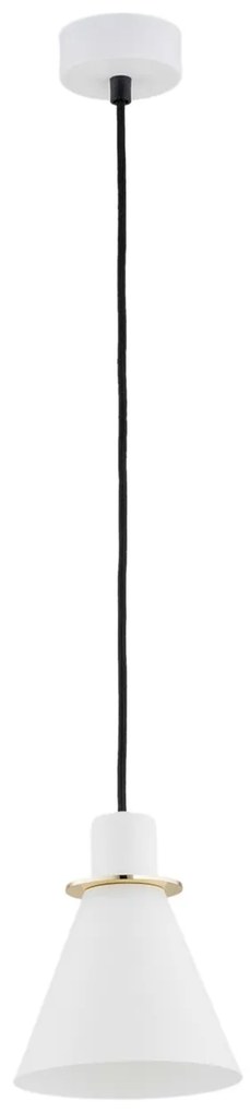 Pendul modern design retro Beverly alb/auriu